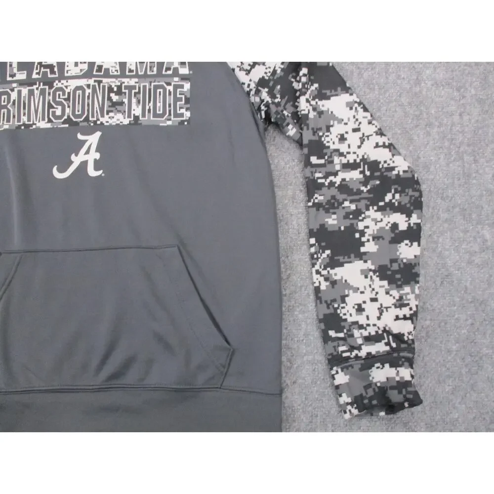 Alabama Crimson Tide Hoodie Mens Medium Gray Camo NCAA Football Colosseum OHT - Picture 13 of 16